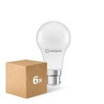 Confezione Multipack 6x Ledvance Performance LED Bulbo B22d Pera Ghiaccio 8.5W 806lm - 827 Bianco Molto Caldo|Sostitutiva 60W