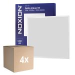Confezione Multipack 4x Noxion Pannello A LED Delta Value V5 Backlit 28W 3920lm - 830-840 CCT | 60x60cm - UGR <22 - Philips Driver