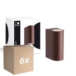 Confezione Multipack 6x D'Lite Luce Da Parete Vossem Arrugginito Up & Down | Adatto per 2x GU10 
