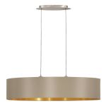 Eglo Luce Pendente Maserlo Acciaio Nichel Satinato | Adatto per 2x E27