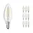 Confezione Multipack 10x Ledvance CLASSIC LED E14 Candela Filamento Chiara 4.8W 470lm - 827 Bianco Molto Caldo | Dimmerabile - Sostitutiva 40W