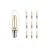 Confezione Multipack 10x Noxion Lucent LED E14 Candela Filamento Chiara 2.5W 250lm - 827 Bianco Molto Caldo | Dimmerabile - Sostitutiva 25W