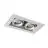 Noxion Incasso Spot Senza bordi Pro 2x MR16 Inclinabile Bianca | Ritaglio 181x97mm - GU10 Attacco
