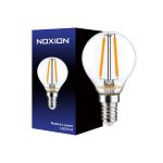 Noxion Lucent LED E14 Sferica Filamento Chiara 2.5W 250lm - 827 Bianco Molto Caldo | Sostitutiva 25W