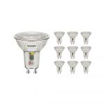 Confezione Multipack 10x Noxion Faretti LED GU10 PAR16 5.5W 560lm 36D - 830 Luce Calda | Sostitutiva 80W