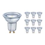 Confezione Multipack 10x Ledvance Performance Faretti LED Riflettore GU10 PAR16 4.3W 350lm 120D - 830 Luce Calda | Sostitutiva 30W