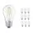 Confezione Multipack 10x Ledvance CLASSIC LED E27 Pera Filamento Chiara 4.8W 470lm - 827 Bianco Molto Caldo | Dimmerabile - Sostitutiva 40W