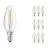 Confezione Multipack 10x Ledvance CLASSIC LED E14 Candela Filamento Chiara 4W 470lm - 827 Bianco Molto Caldo | Sostitutiva 40W