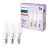 Confezione Multipack 3x Philips Bulbo LED E14 Candela Ghiaccio 3W 250lm - 827 Bianco Molto Caldo