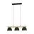 Eglo Luce Pendente Sherburn Acciaio Legna Nero Marrone | IP20 - Adatto per 3x E27 