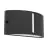 Eglo Luce Da Parete Poggiarello Nero Up & Down | IP54 - Adatto per 1x E14