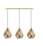 Eglo Luce Pendente Carlton Acciaio Oro | IP20 - Adatto per 3x E27 