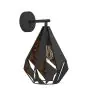 Eglo Luce Da Parete Carlton 1 Acciaio Nero Rame | IP20 - Adatto per 1x E27 