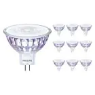 Confezione Multipack 10x Philips Master Value LEDspot GU5.3 MR16 7.5W 621lm 60D - 927 Bianco Molto Caldo | Miglior resa cromatica - Dimmerabile - Sostitutiva 50W