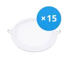 Confezione Multipack 15x Downlight LED UltraSlim 15W 1200lm 110D - 840 Bianco Freddo | 190mm - Ritaglio 175mm