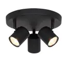 D'Lite Faretti Trop Metallo Sabbioso Nero | Adatto Per 3x GU10