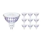Confezione Multipack 10x Philips Master Value LED Faretti GU5.3 MR16 5.8W 460lm 36D - 930 Luce Calda | Miglior resa cromatica - Dimmerabile - Sostitutiva 35W