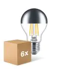 Confezione Multipack 6x Philips MASTER Value LED Bulbo E27 Pera Mirror 7.2W 650lm – 827 Bianco Molto Caldo | Miglior Resa Cromatica - Dimmerabile - Sostitutiva 60W
