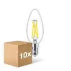 Confezione Multipack 10x Philips MASTER LED E14 Candela Filamento Chiara 2.5W 340lm - 922-927 Dim To Warm | Miglior Resa Cromatica - Dimmerabile - Sostitutiva 25W