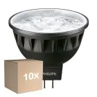 Confezione Multipack 10x Philips Master LED Faretti GU5.3 MR16 6.7W 440lm 24D - 930 Luce Calda | Miglior resa cromatica - Dimmerabile - Sostitutiva 35W