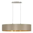 Eglo Luce Pendente Maserlo Acciaio Nichel Satinato | Adatto per 2x E27