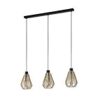Eglo Luce Pendente Adwickle Acciaio Nero | IP20 - Adatto per 3x E27 