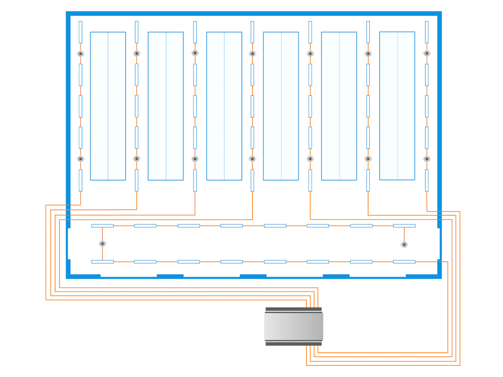 schema elettrico DALI di diverse linee